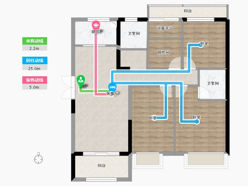 安徽省-合肥市-葛洲坝·玖珑府-88.27-户型库-动静线