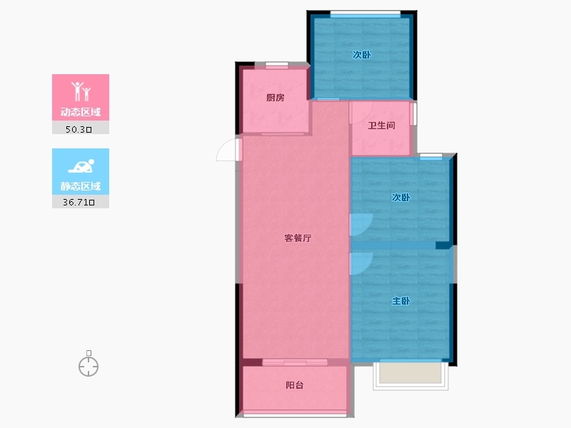 江西省-赣州市-印象南安·山水苑-79.11-户型库-动静分区