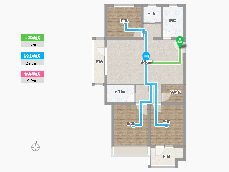 山东省-滨州市-丽景馨居二期-102.00-户型库-动静线