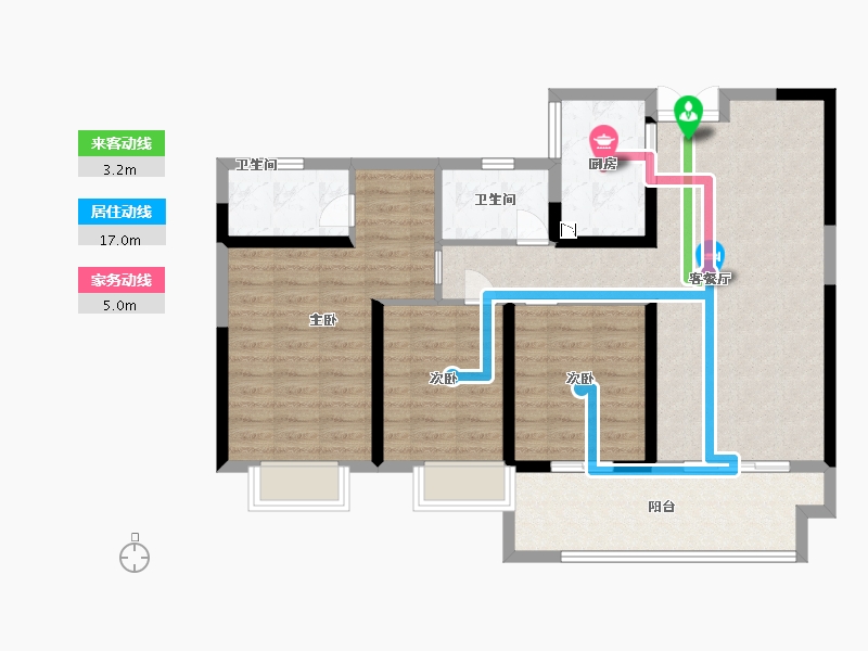 江西省-赣州市-源盛·公园里-92.80-户型库-动静线