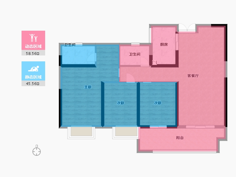 江西省-赣州市-源盛·公园里-92.80-户型库-动静分区