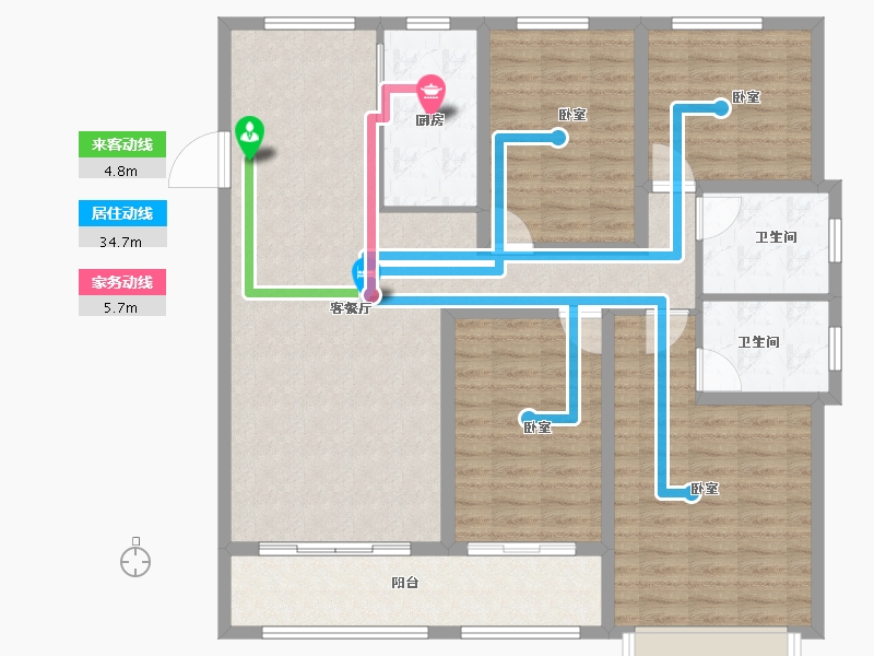 山东省-菏泽市-河畔清华-124.23-户型库-动静线