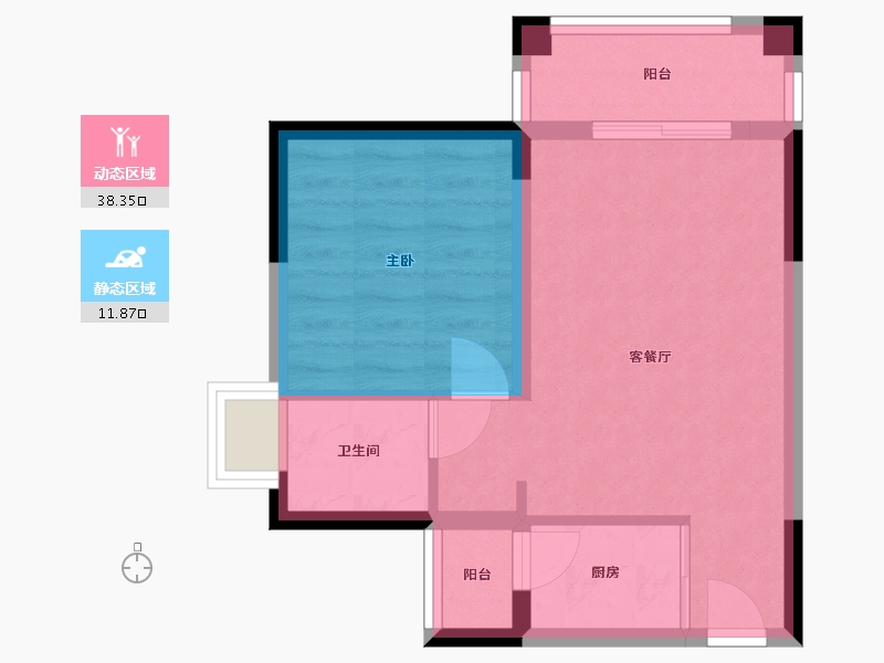 江西省-赣州市-五龙桂园-44.33-户型库-动静分区