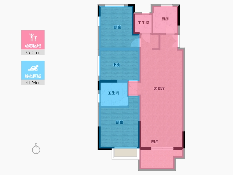 浙江省-湖州市-四季华府-84.00-户型库-动静分区