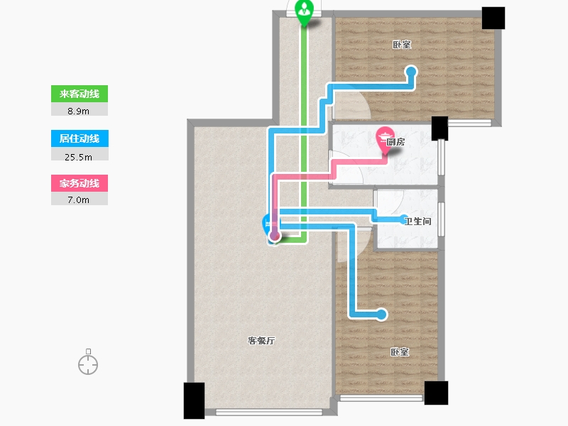 福建省-漳州市-学府1号-120.00-户型库-动静线