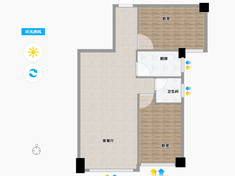 福建省-漳州市-学府1号-120.00-户型库-采光通风