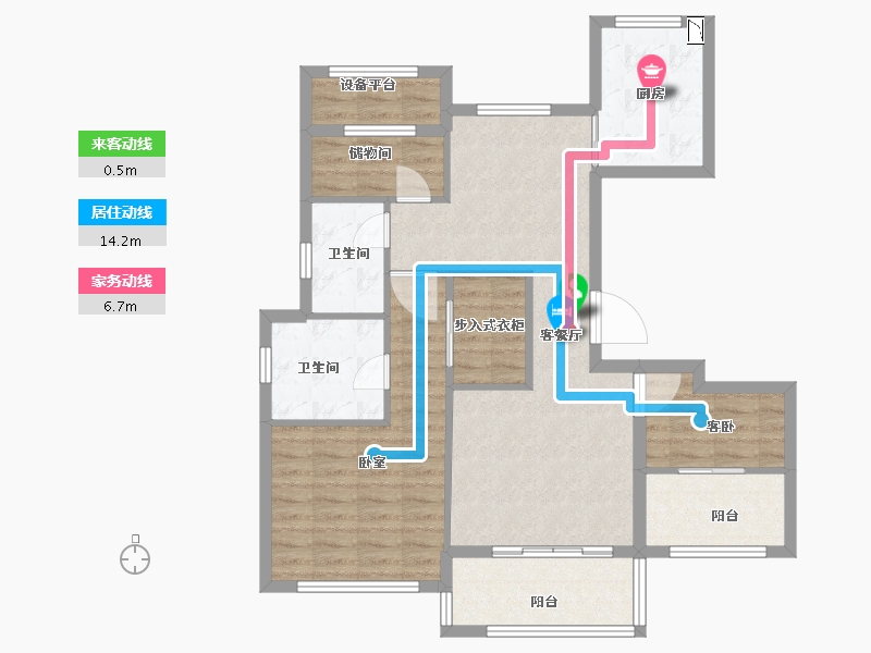 浙江省-舟山市-紫宸-88.00-户型库-动静线