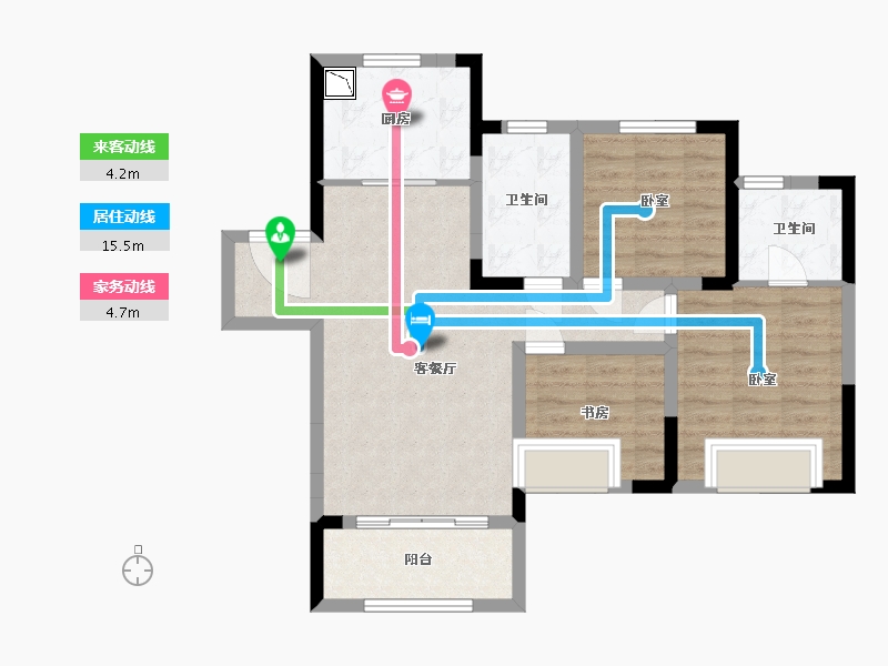 安徽省-合肥市-斌锋当代府MOMΛ-79.01-户型库-动静线