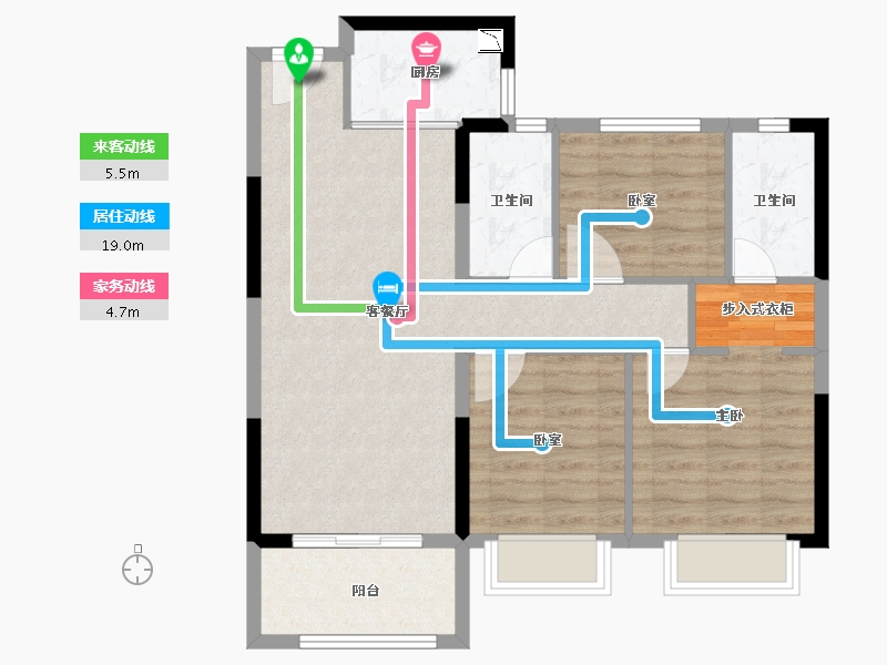 福建省-泉州市-保利世茂香槟云城-77.99-户型库-动静线