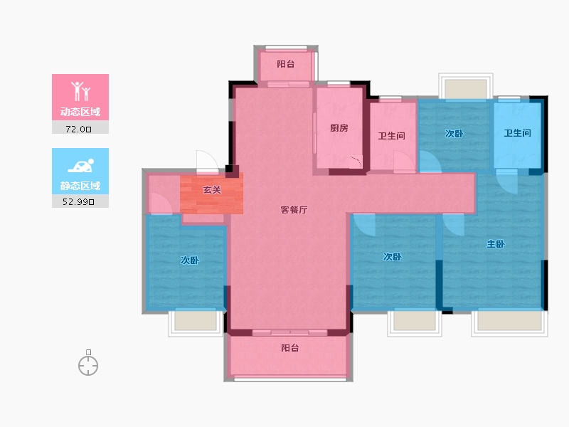 江西省-赣州市-招商·雍景湾-112.00-户型库-动静分区