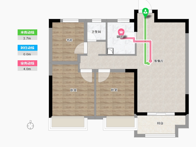 安徽省-合肥市-禹洲翡翠湖郡-74.99-户型库-动静线