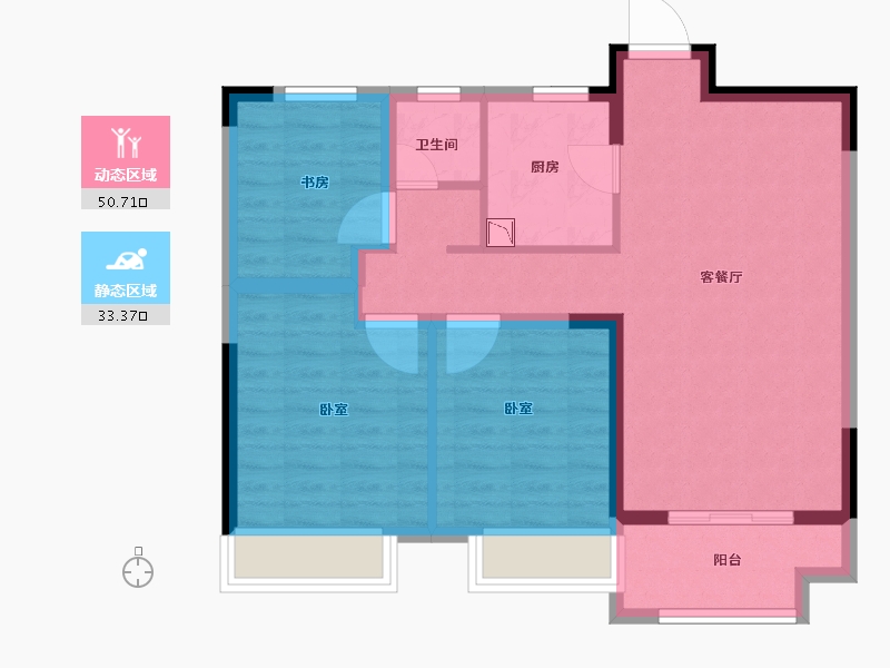 安徽省-合肥市-禹洲翡翠湖郡-74.99-户型库-动静分区