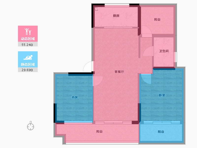 浙江省-湖州市-合生杭州湾国际新城-76.00-户型库-动静分区