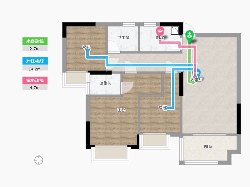 江西省-赣州市-澜山·原著-71.40-户型库-动静线