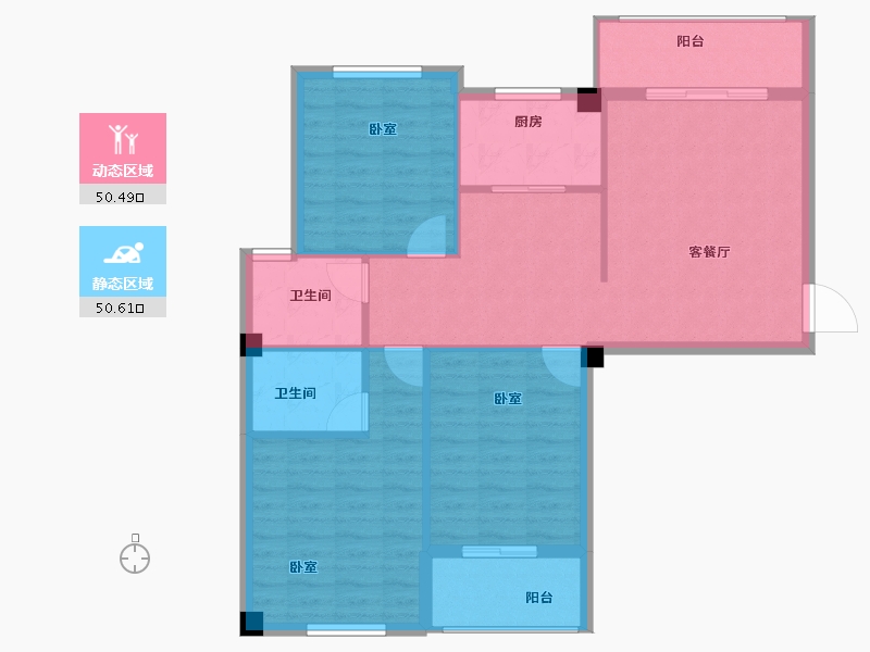 福建省-漳州市-学府1号-92.00-户型库-动静分区