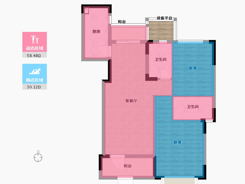 浙江省-绍兴市-恒大悦珑府-81.00-户型库-动静分区