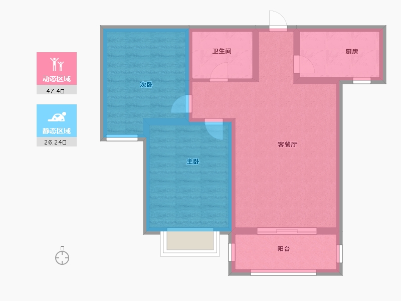 山西省-长治市-田园·清水湾-65.07-户型库-动静分区