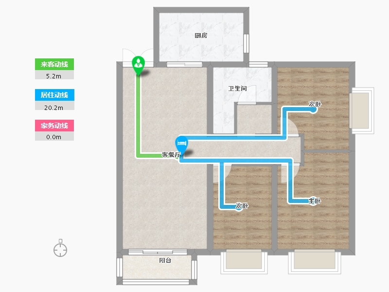 山西省-长治市-田园·清水湾-86.52-户型库-动静线