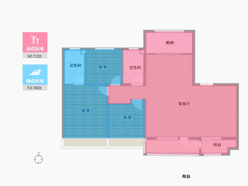 山东省-滨州市-京博·御亭苑-128.00-户型库-动静分区