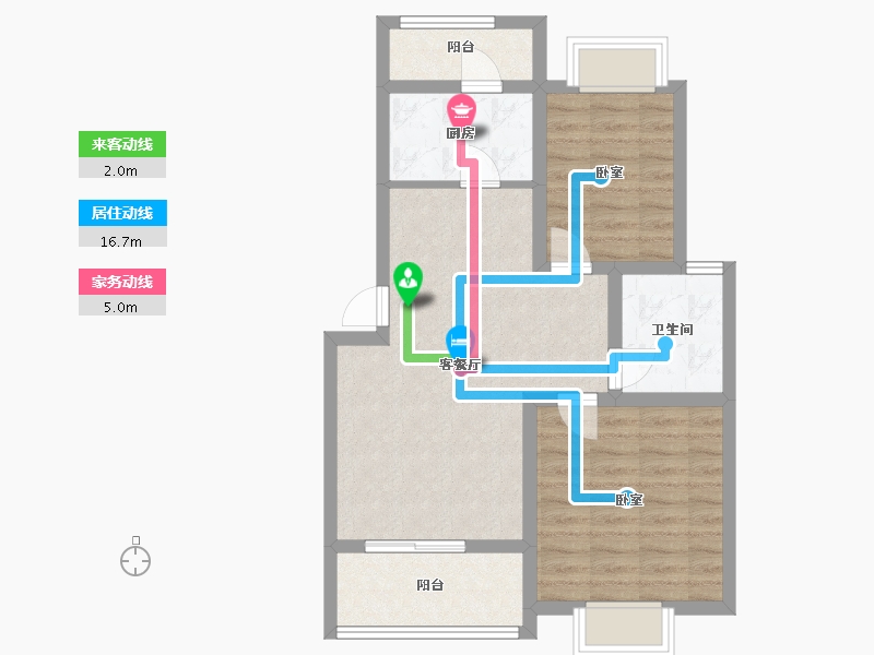 江苏省-镇江市-龙湾华府·中天府-67.01-户型库-动静线