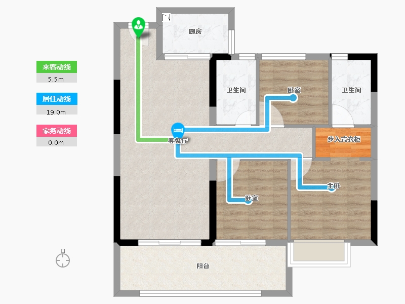 福建省-泉州市-璀璨壹号-83.99-户型库-动静线