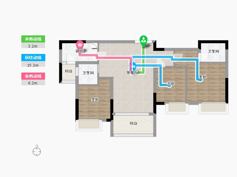 江西省-赣州市-东方君庭-80.00-户型库-动静线