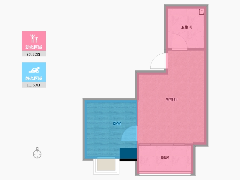 河南省-郑州市-绿都广场二环里-42.00-户型库-动静分区