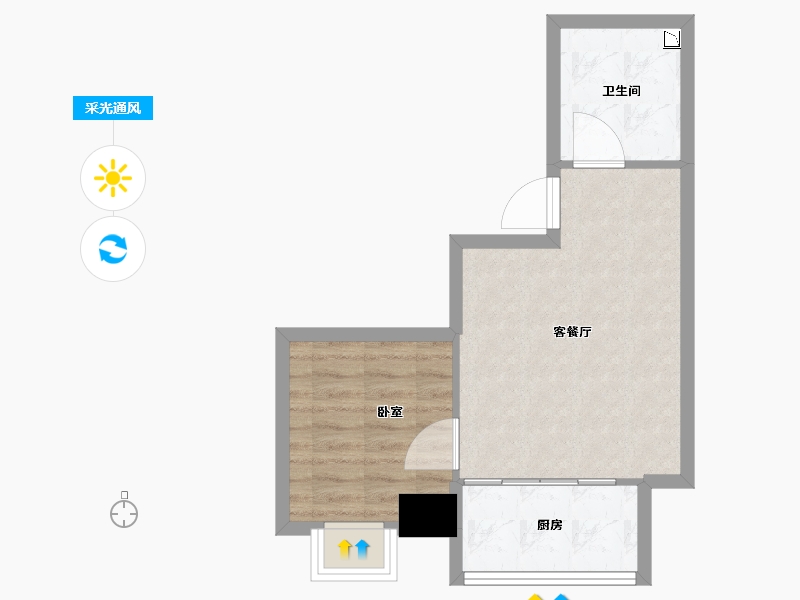 河南省-郑州市-绿都广场二环里-42.00-户型库-采光通风