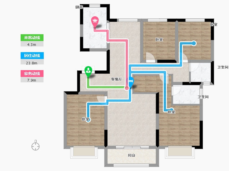 山东省-济南市-招商雍和府-116.00-户型库-动静线