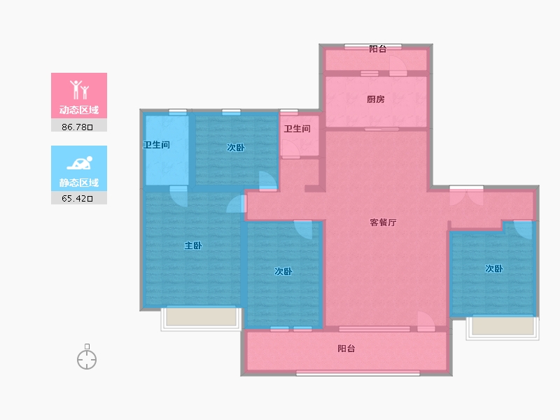 山东省-青岛市-海尔产城创奥园翡翠云城-136.00-户型库-动静分区