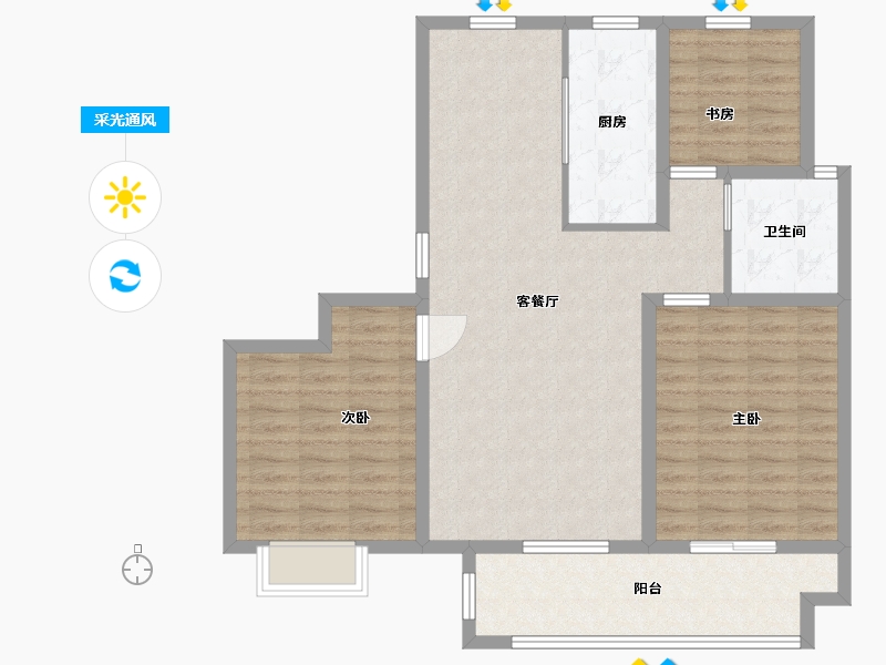 山东省-青岛市-联谊枫林小镇-97.00-户型库-采光通风