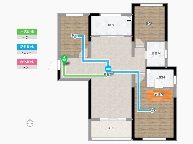 河南省-郑州市-融创华夏观澜壹号-91.71-户型库-动静线