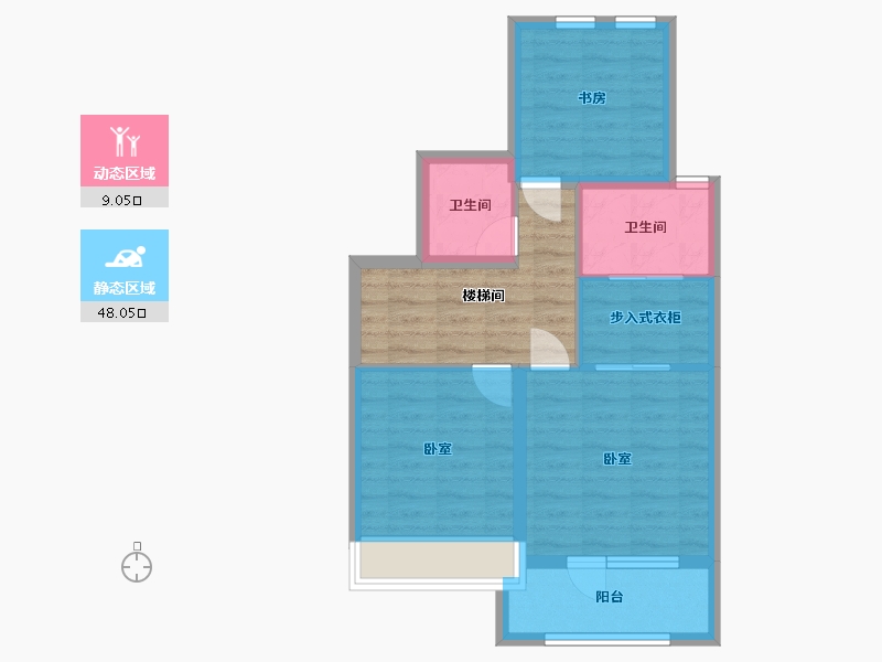 浙江省-湖州市-漾山宸院-60.25-户型库-动静分区