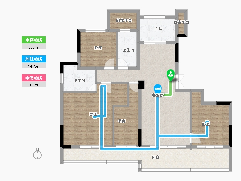 浙江省-绍兴市-金昌樾府-109.31-户型库-动静线