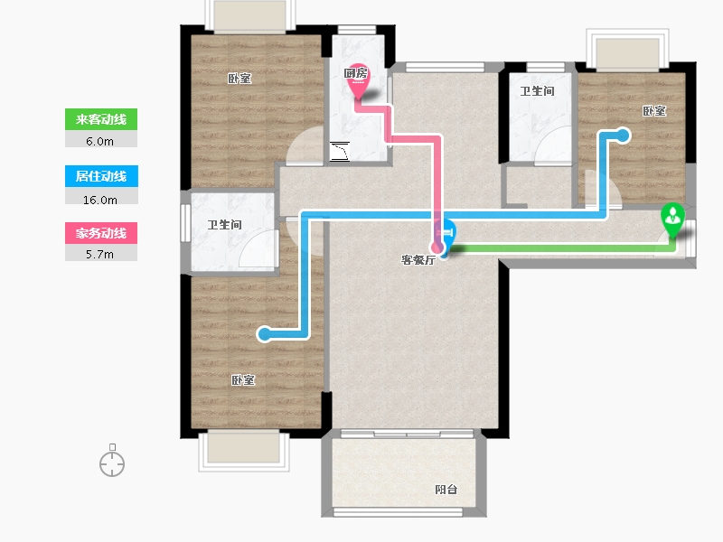 福建省-漳州市-住宅水晶湖畔-100.00-户型库-动静线