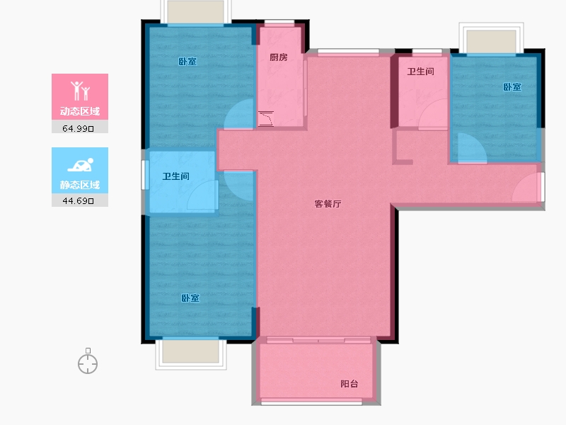 福建省-漳州市-住宅水晶湖畔-100.00-户型库-动静分区