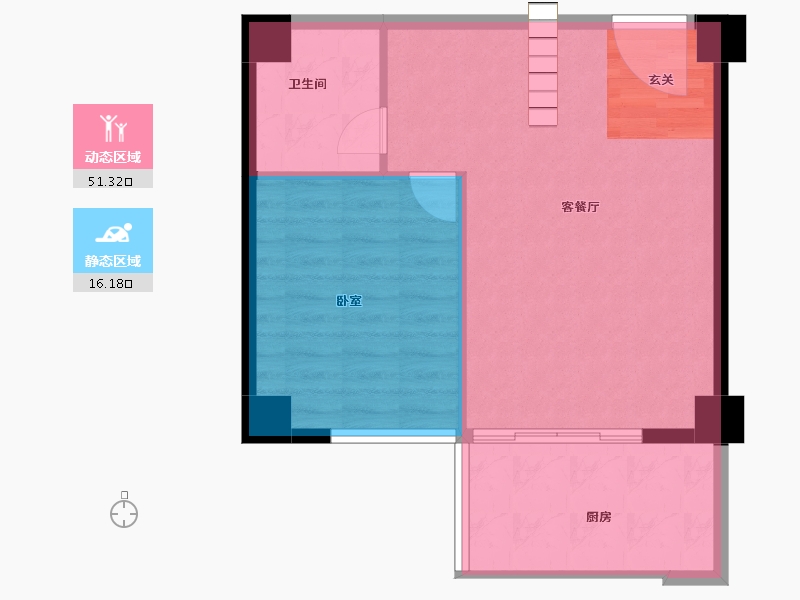 福建省-漳州市-悦港康桥-61.50-户型库-动静分区