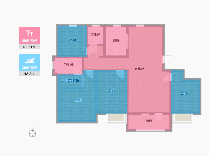 山东省-青岛市-华发四季-97.28-户型库-动静分区