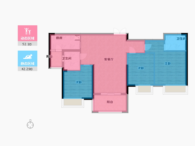 江西省-赣州市-东方君庭-84.00-户型库-动静分区