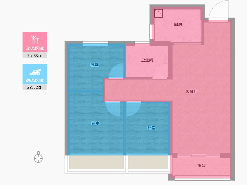 山东省-滨州市-恒大悦珑湾-56.14-户型库-动静分区