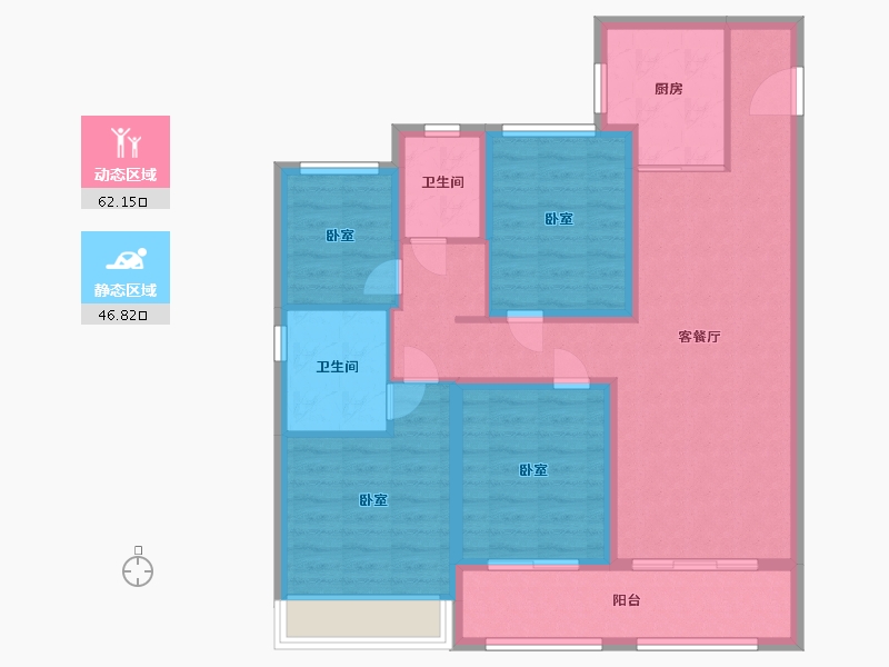 浙江省-温州市-红星温州天铂-97.00-户型库-动静分区