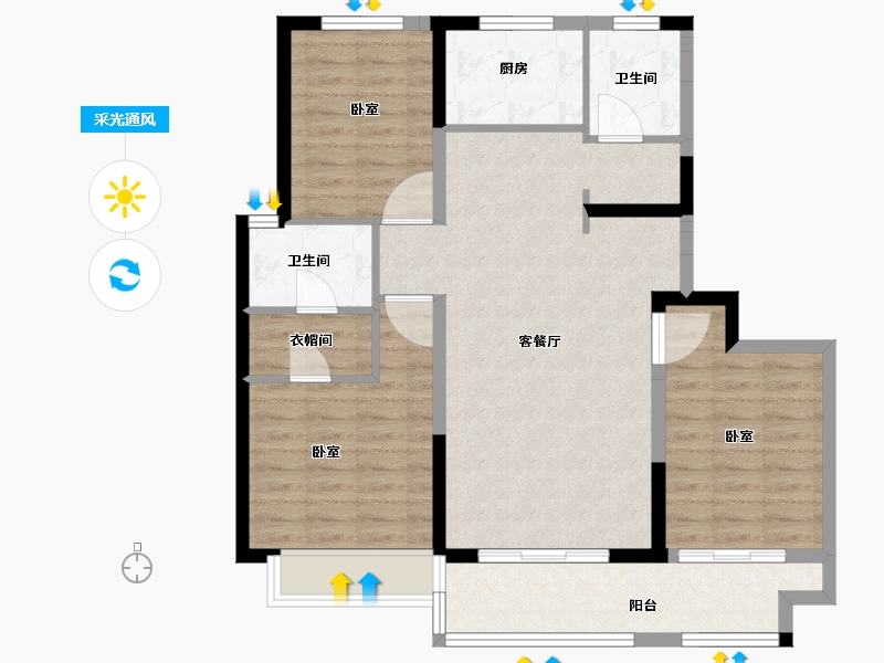 河南省-郑州市-银基国际旅游度假区-92.21-户型库-采光通风