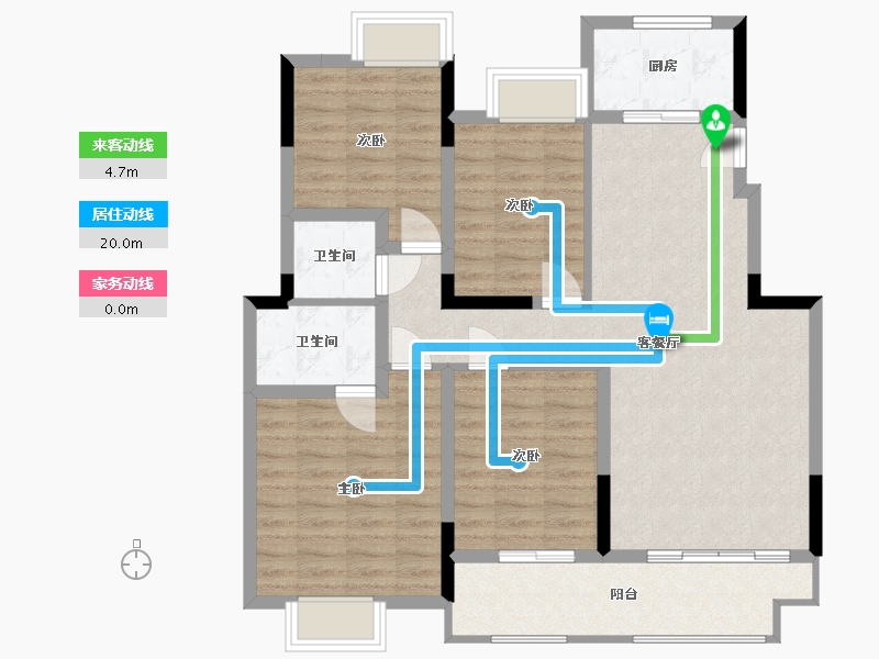 江西省-南昌市-九颂山河时代城-100.71-户型库-动静线