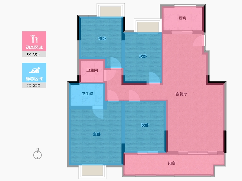 江西省-南昌市-九颂山河时代城-100.71-户型库-动静分区