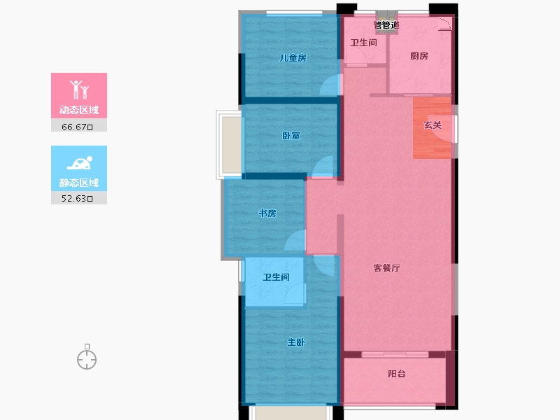 福建省-漳州市-建发玺院-107.16-户型库-动静分区