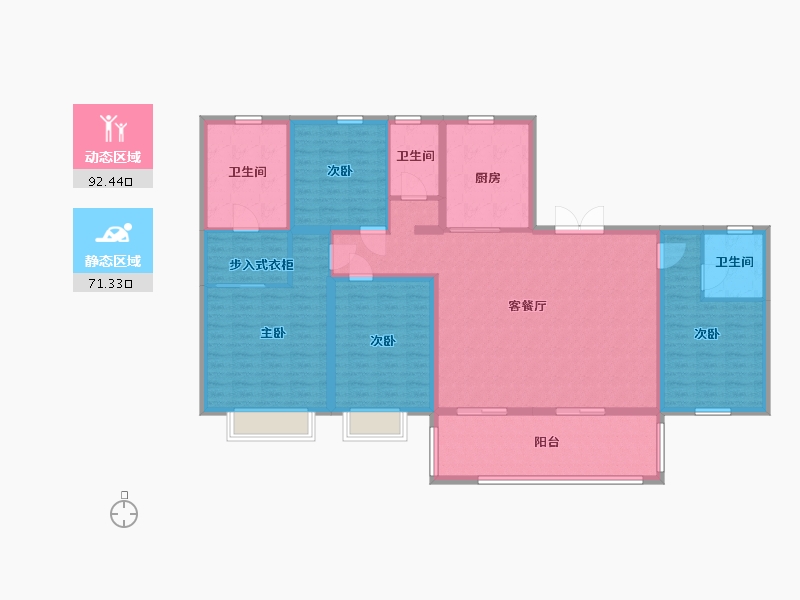 江西省-南昌市-东投新力樘悦-148.20-户型库-动静分区