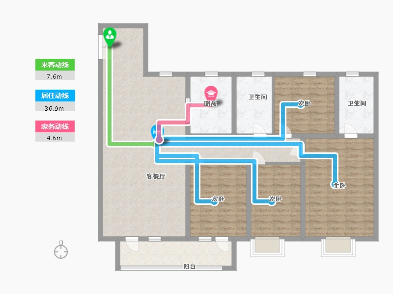 山东省-青岛市-保利源诚领秀海-131.99-户型库-动静线