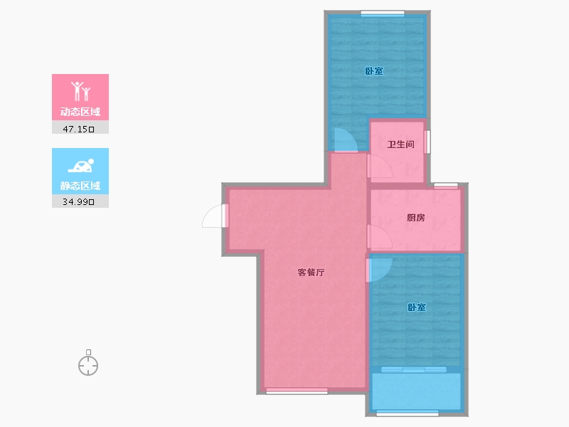 山东省-济南市-三箭瑞景苑-73.99-户型库-动静分区