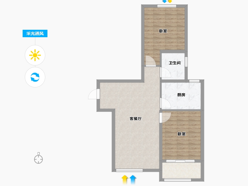 山东省-济南市-三箭瑞景苑-73.99-户型库-采光通风