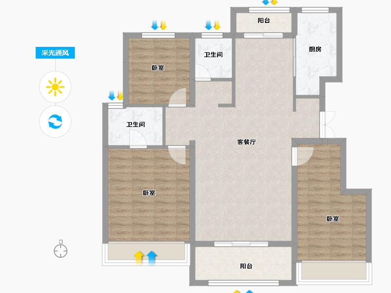 河南省-郑州市-银基国际旅游度假区-99.01-户型库-采光通风